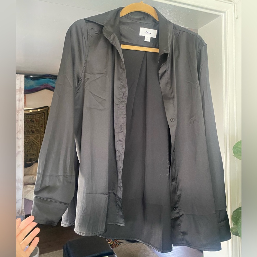 Olia Charcoal Button Down Shirt